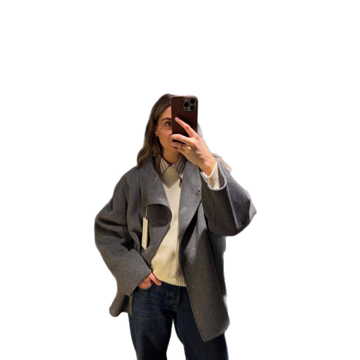 Damen Oversized Wolle-Mantel Drune