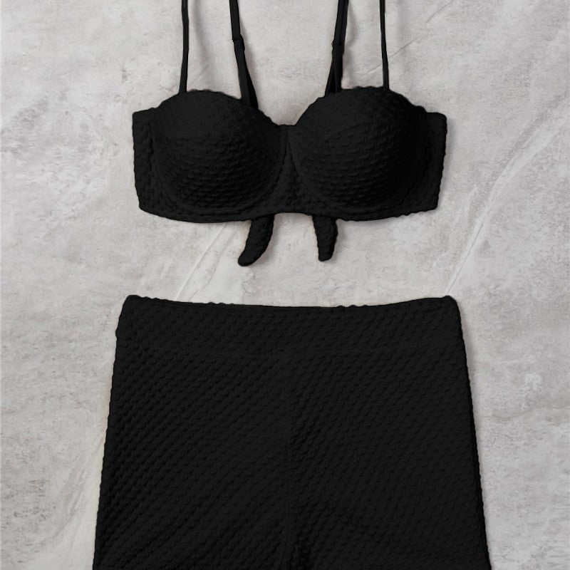 Damen Hoch tailliertes Bikini-Set mit gepolstertem Oberteil Drune