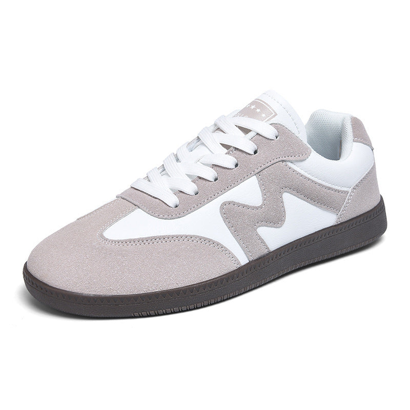 Unisex nan urbaner Tennis-Sneaker mit Veloursleder-Overlays gepolstertem Fersenkragen und vulkanisierter Gummisohle Drune