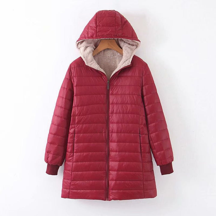 Damen Steppjacke mit weichem Teddyfutter und praktischer Kapuze Drune