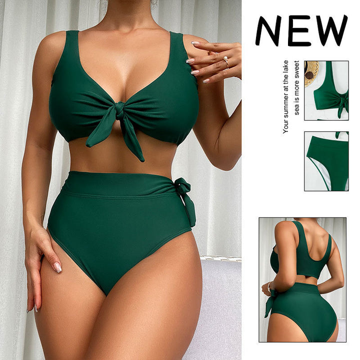 Damen Hochtailliertes Bikini-Set mit bindbarem Oberteil und eleganter Passform Drune