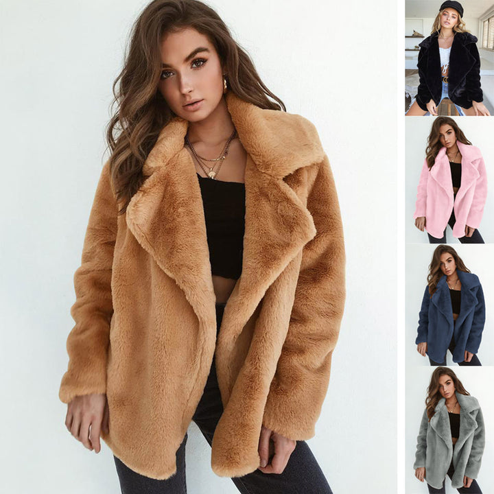Damen Kuscheljacke mit elegantem Revers Drune