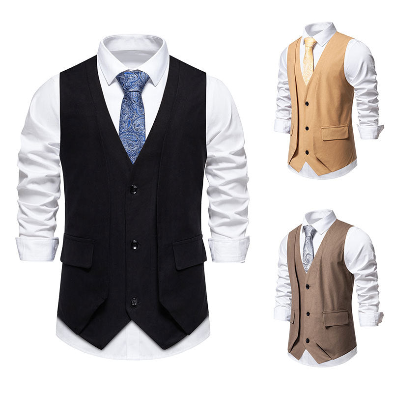 Herren elegante Weste mit schmalem Schnitt und praktischen Taschen Drune