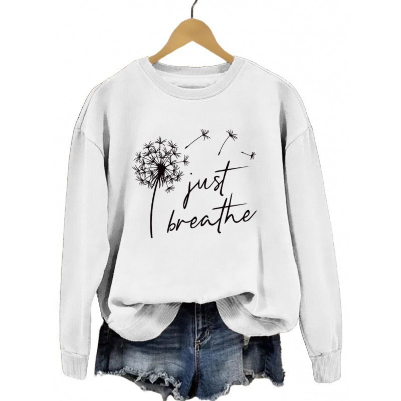 Damen Sweatshirt mit inspirierendem Pusteblumen-Motiv Drune