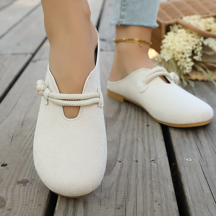 Damen Komfortable Mules mit luxuriösem Garnitur-Detail Drune