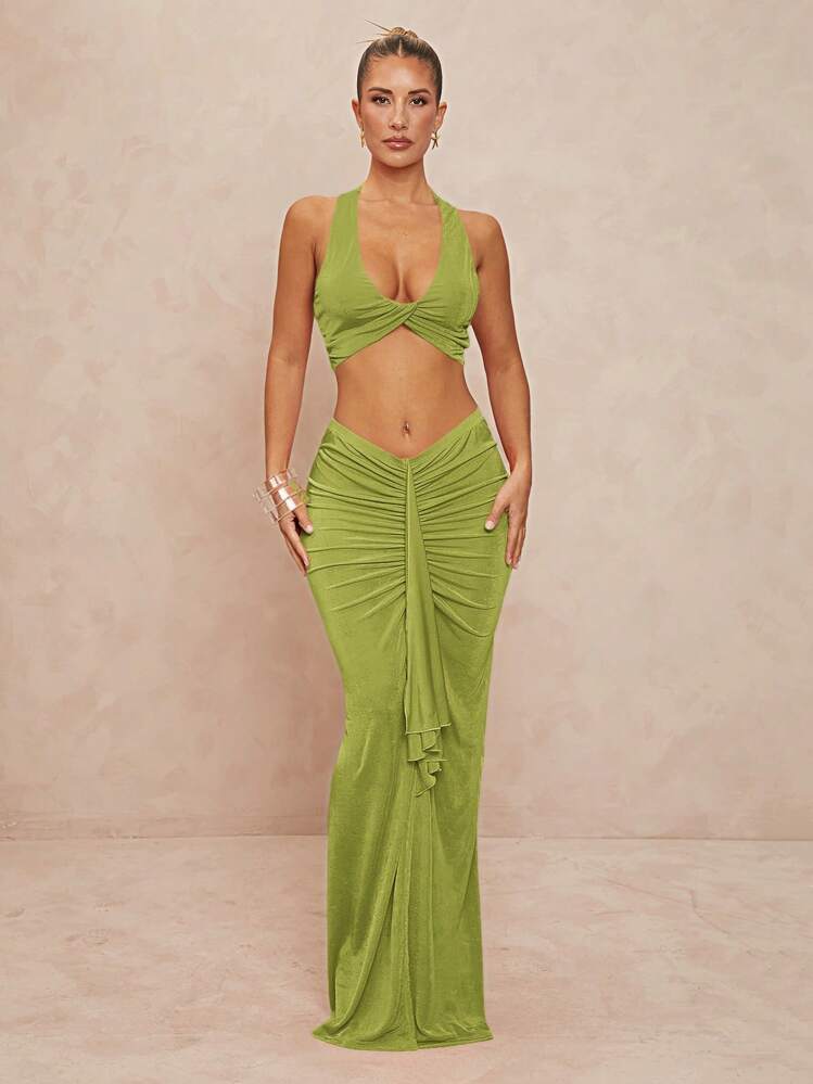 Damen elegantes Bodysuit mit Kreuz-Trageoption und seitlichem Schnitt Drune