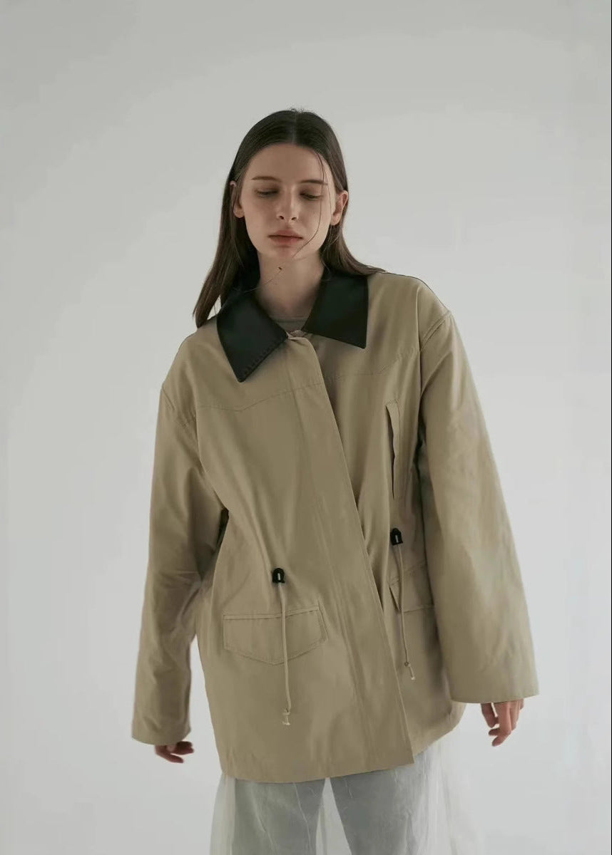 Drune | Kontrastkragen Utility-Jacke