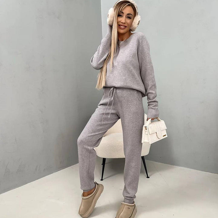 Damen Bequemes Fleece-Lounge-Set mit elastischem Bund und weichem Material Drune