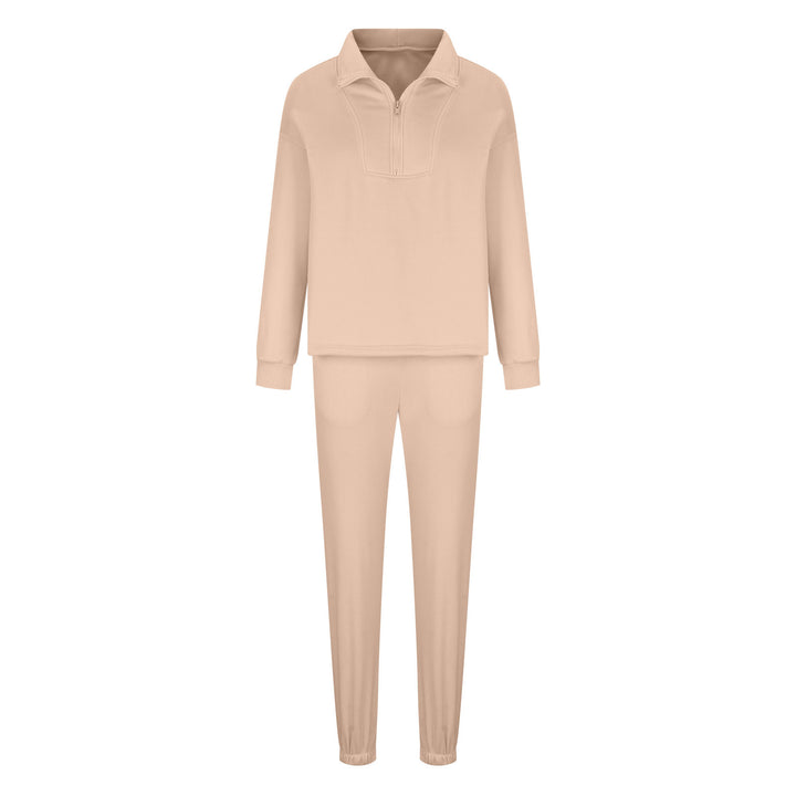 Damen Sportliche Pullover-Set mit hohem Kragen Drune