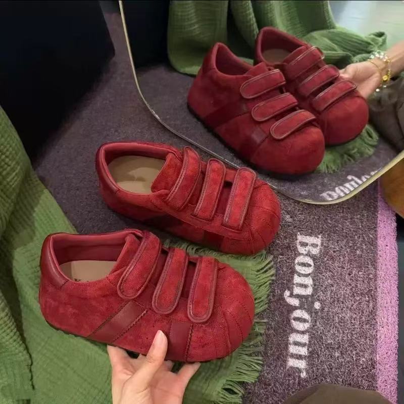 Damen Sportliche Sneaker mit Klettverschluss Drune