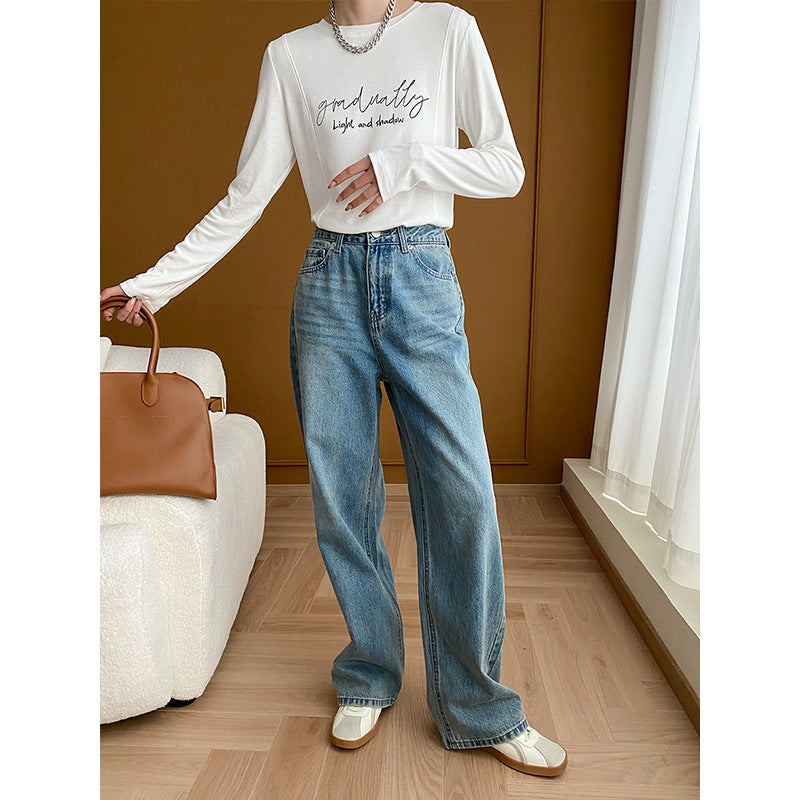 Damen weite High-Waist Jeans mit nachhaltigem Denim und lässigem Schnitt Drune