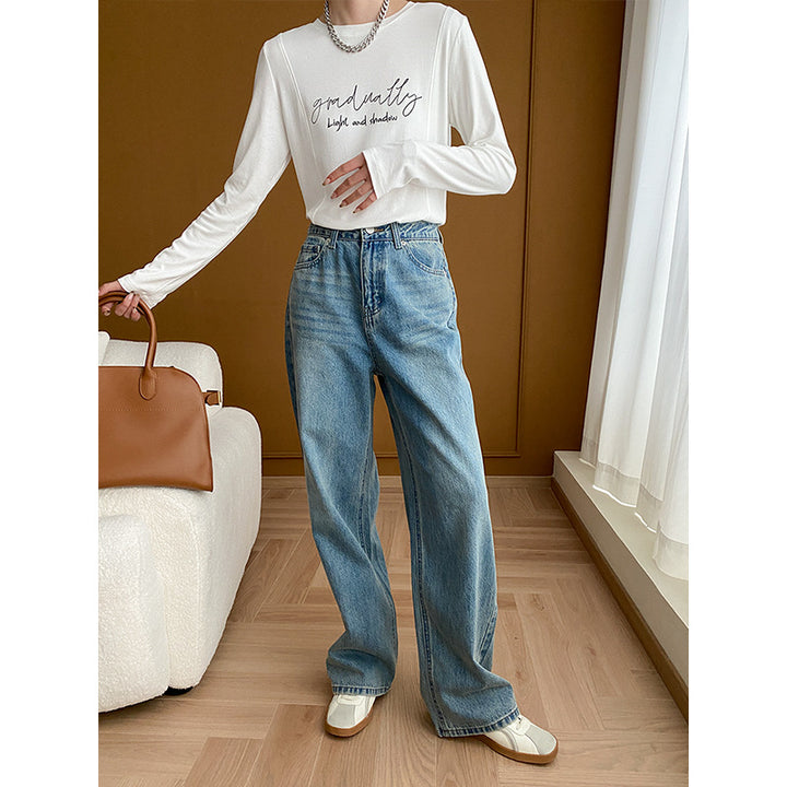 Damen weite High-Waist Jeans mit nachhaltigem Denim und lässigem Schnitt Drune