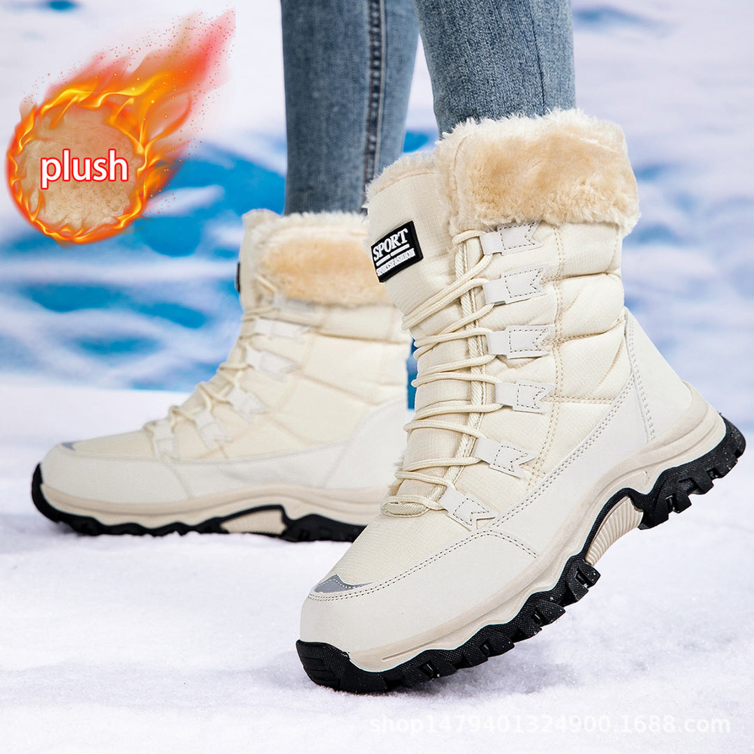 Damen warme Winterstiefel mit kuscheligem Futter und rutschfester Sohle Drune