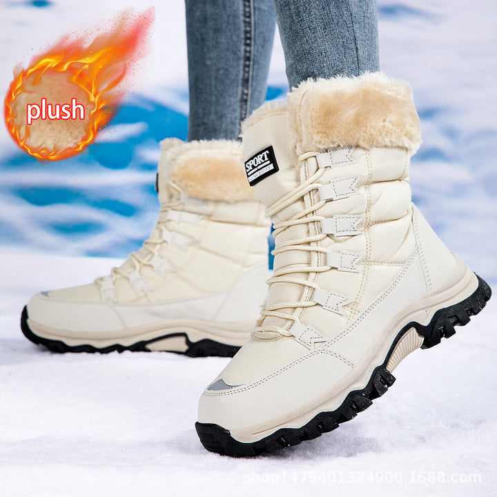 Damen warme Winterstiefel mit kuscheligem Futter und rutschfester Sohle Drune