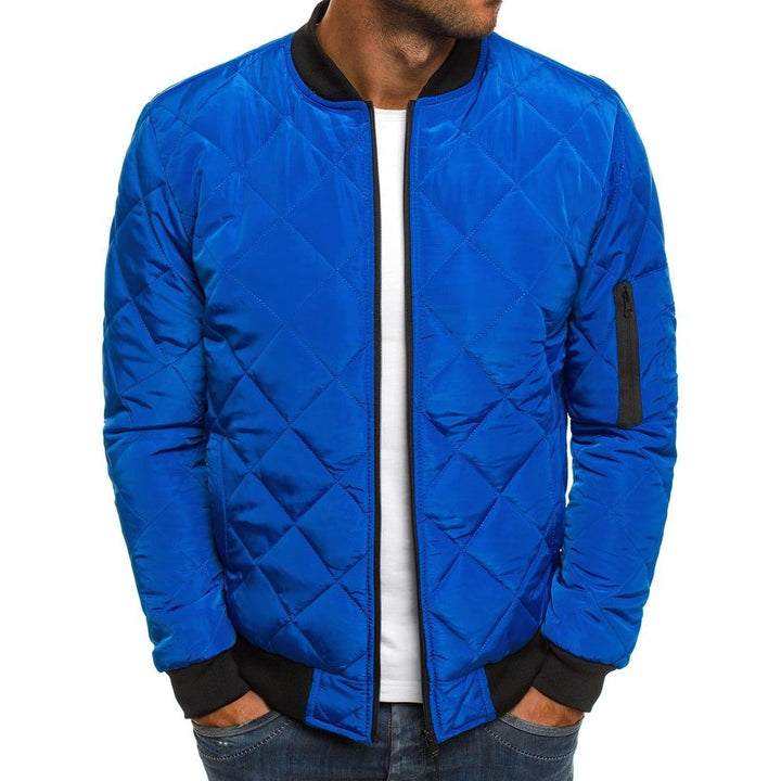 Herren nan leichte gesteppte Blousonjacke mit Diamantstepp, elastischen Rippbündchen und Ärmel-Reißverschlusstasche Drune