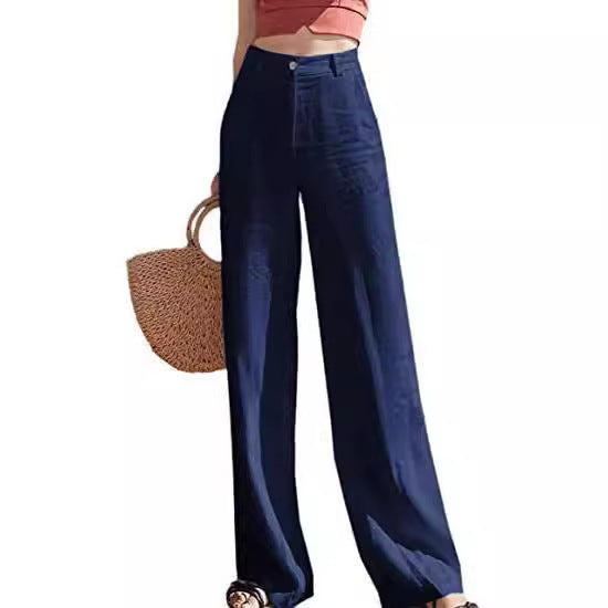 Damen Weite Leinenhose Drune