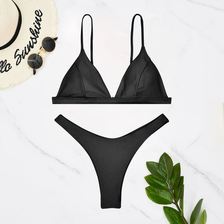 Damen Triangel-Bikini mit verstellbaren Trägern und minimalistischem Design Drune