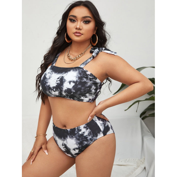Damen Bikini-Set mit hohem Bund und trendy Crop-Oberteil Drune