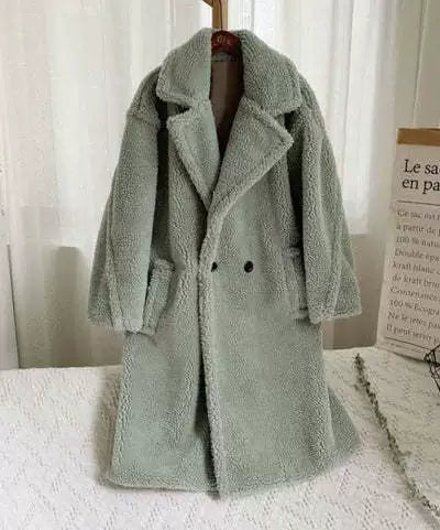 Damen gemütlicher oversized Wintermantel mit weichem Teddyfell Drune