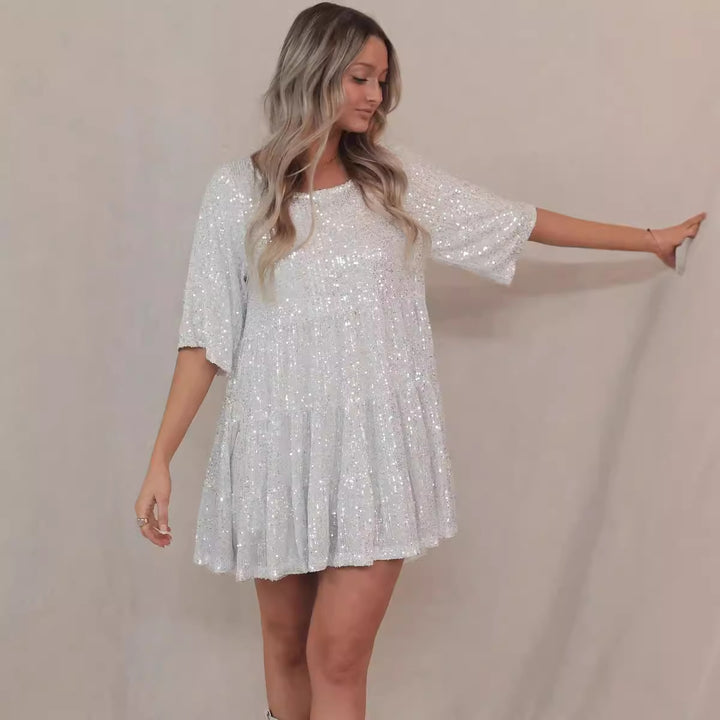 Damen Glitzerndes Kurzkleid Drune