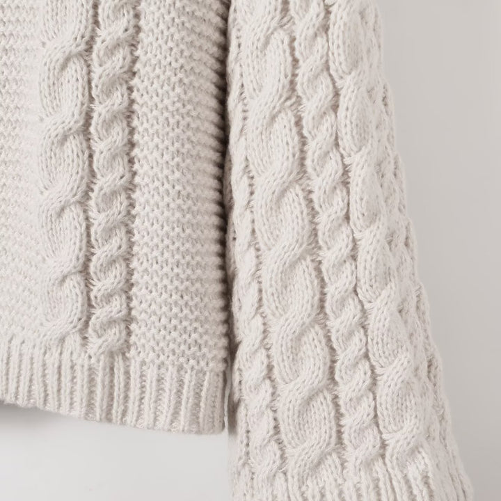 Damen Grobstrickpullover mit strukturiertem Design und weitem Schnitt Drune
