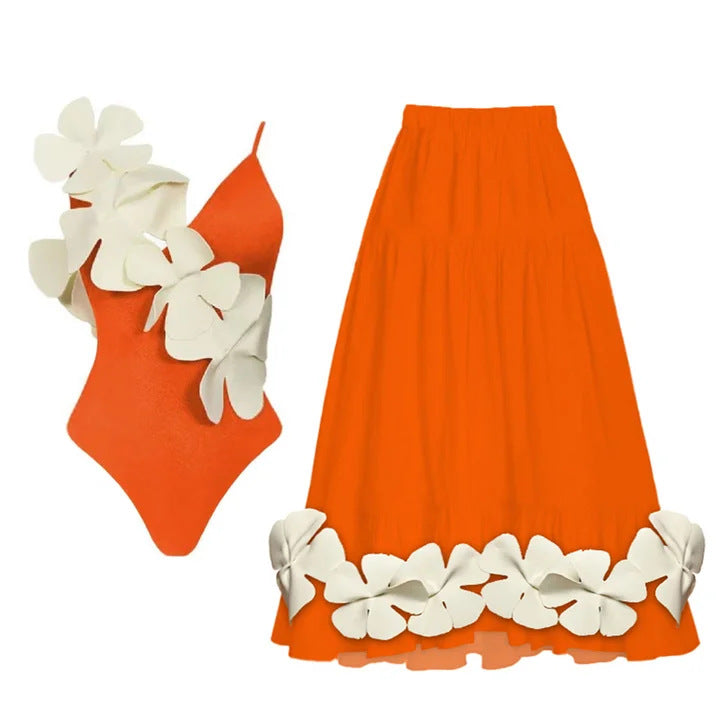 Damen eleganter Badeanzug mit floralem Design Drune