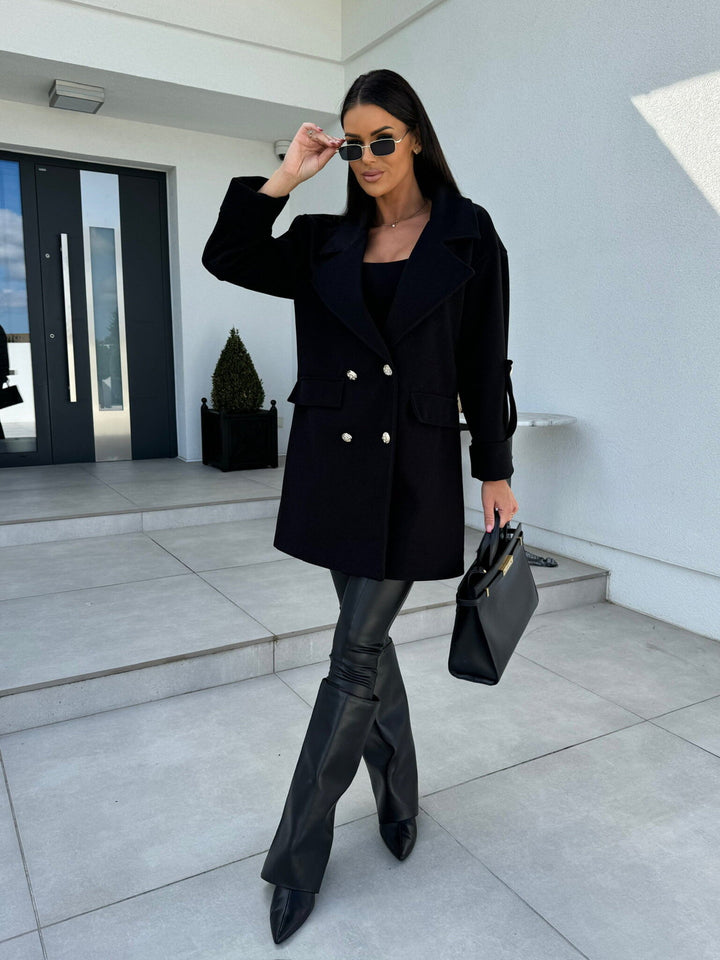 Damen Elegant geschnittener Oversized Blazer mit doppelter Knopfreihe Drune