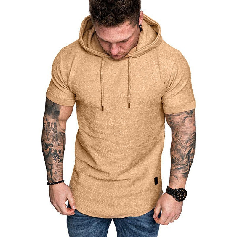 Herren Kapuzen-T-Shirt mit strukturiertem Design und lässigem Schnitt Drune