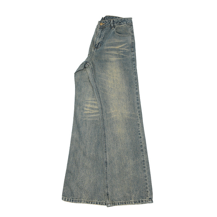 Damen weit geschnittene Jeans mit einzigartigem Vintage-Look Drune