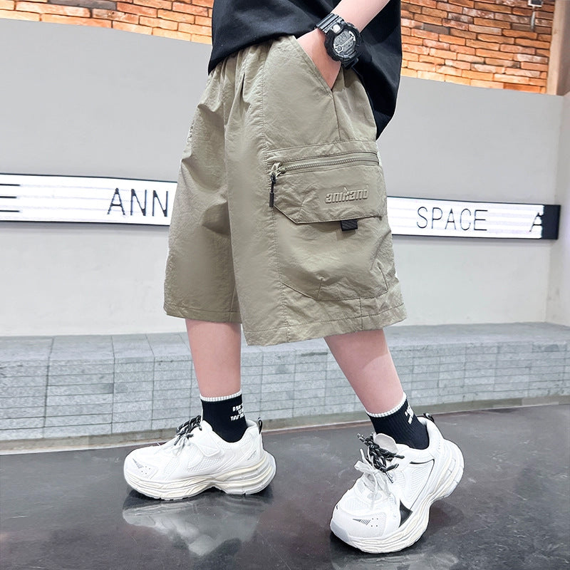Herren Cargo-Shorts mit seitlichen Reißverschlusstaschen von Drune