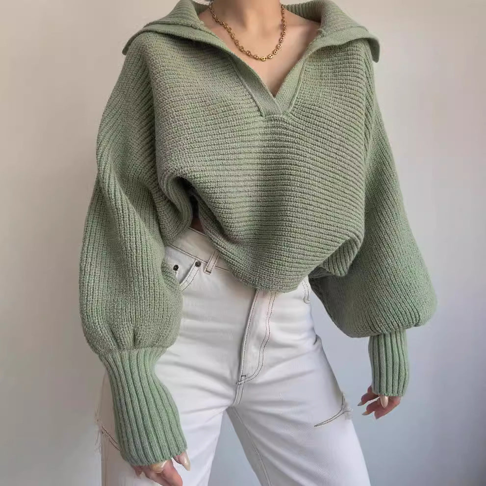 Damen Oversized Strickpullover Drune