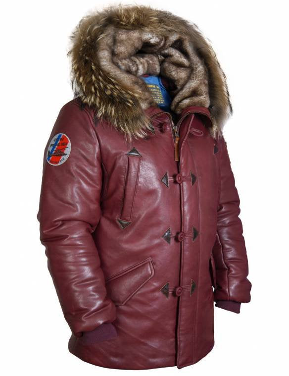 Herren Winterparka mit luxuriösem Kunstpelzkragen und wärmendem Futter Drune