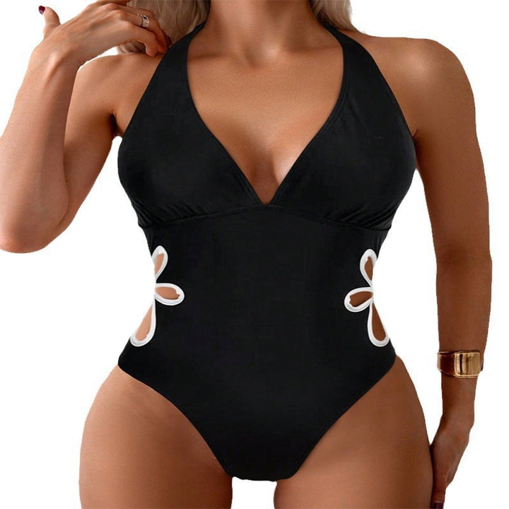 Damen eleganter Cut-Out Einteiler Badeanzug Drune