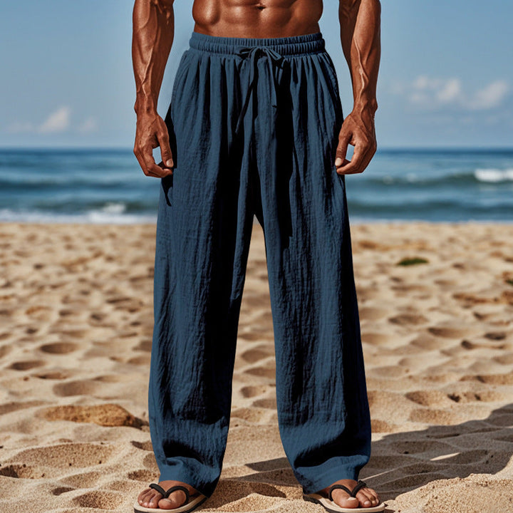 Herren Lässige Strandhose mit elastischem Bund und praktischen Seitentaschen Drune