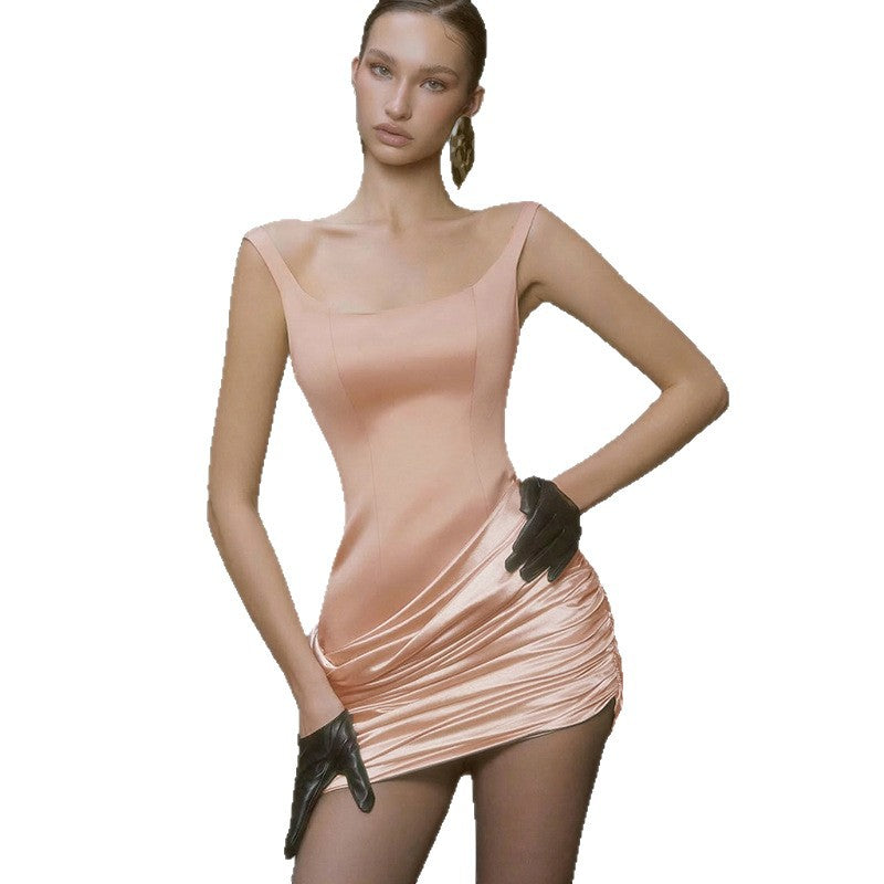 Damen figurbetontes Minikleid mit elegantem Drapierungsdesign Drune