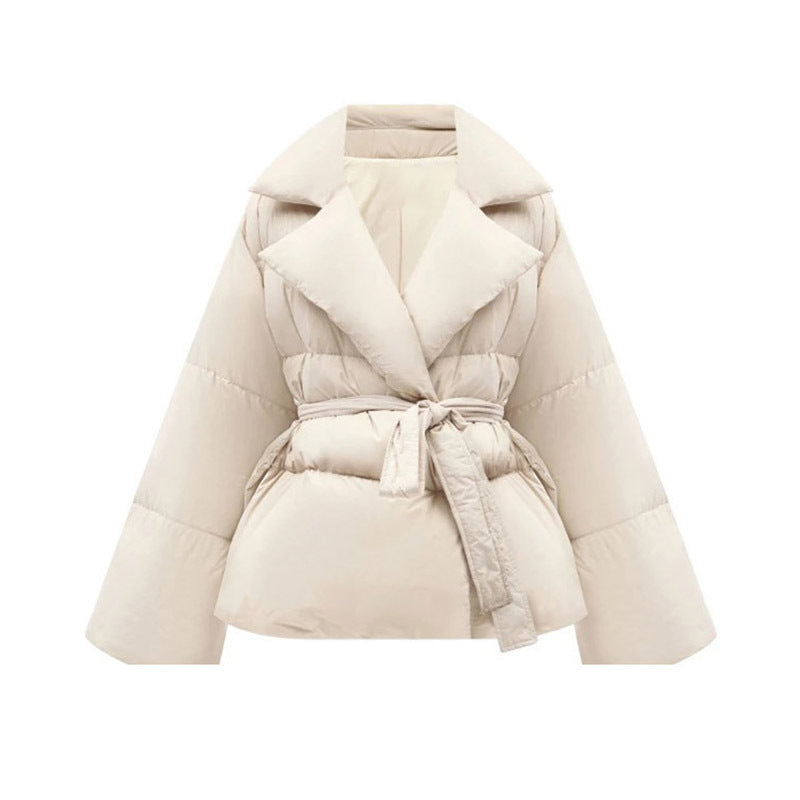 Damen Moderne Steppjacke mit Taillengürtel Drune