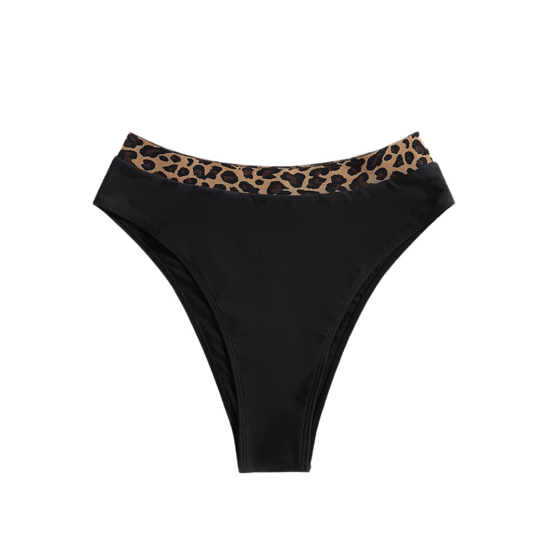 Damen Hochtailliertes Bikini-Unterteil mit modischem Leopardenmuster Drune