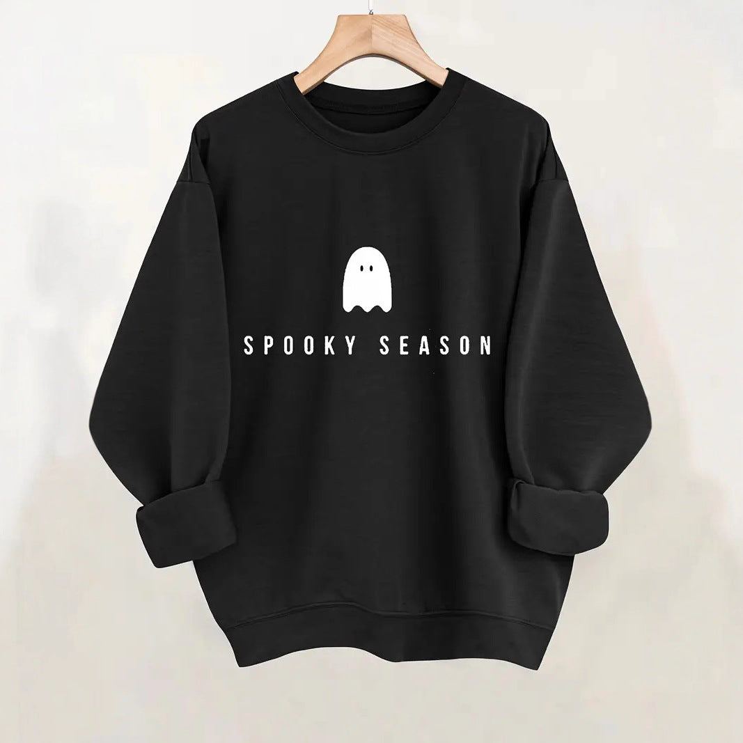 Damen Sweatshirt mit lustigem Gespenster-Motiv und weitem Schnitt Drune
