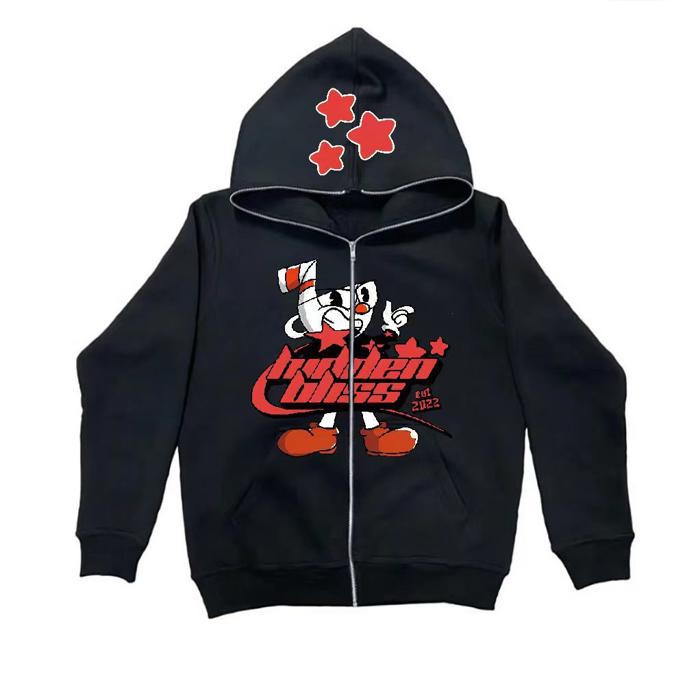 Damen Kapuzenjacke mit aufregendem Grafikdesign Drune