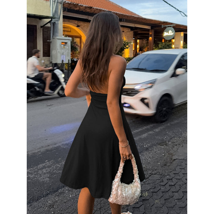 Damen Wickelkleid mit elegantem Halsausschnitt und asymmetrischem Saum Drune
