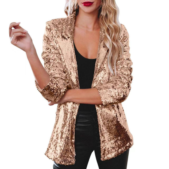 Drune | Golden Glitter Jacke mit Pailletten