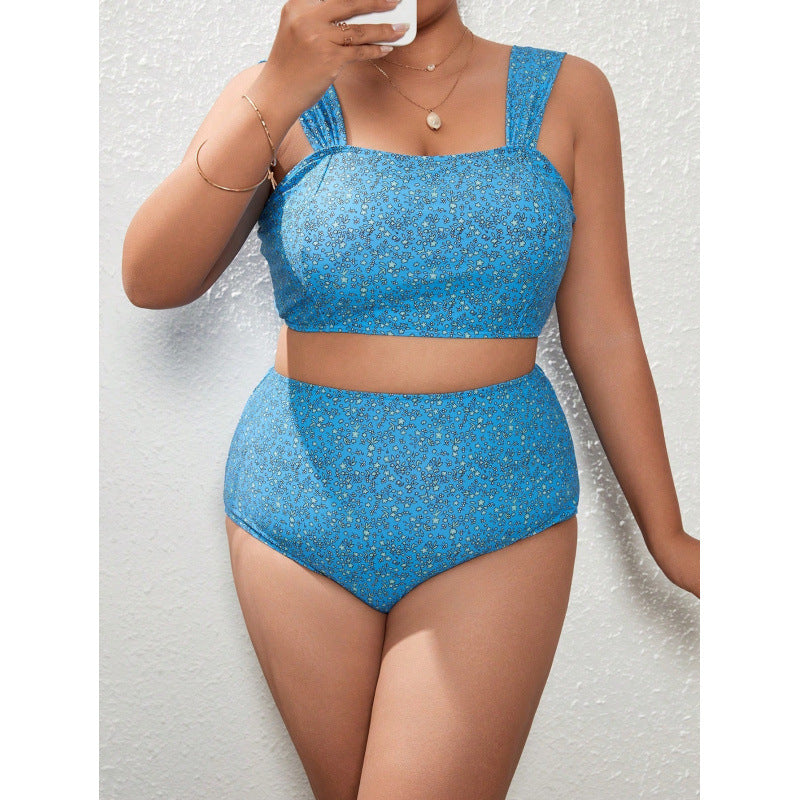 Damen Crop-Top Bikini mit hohem Bund Drune