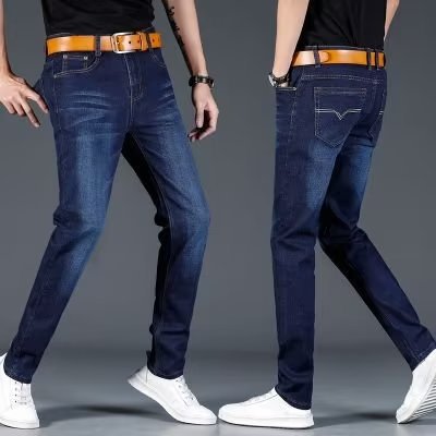 Herren Slim Fit Jeans mit elastischem Bund und modernen Akzenten Drune