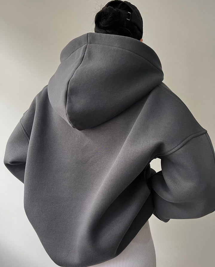 Damen oversized Kapuzenpullover mit lässigem Schnitt und sportlicher Ästhetik Drune