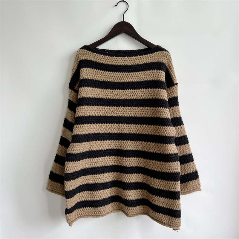 Drune | Gestreifter Strickpullover mit Modernem Stil