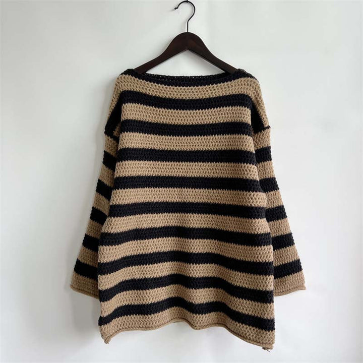 Drune | Gestreifter Strickpullover mit Modernem Stil