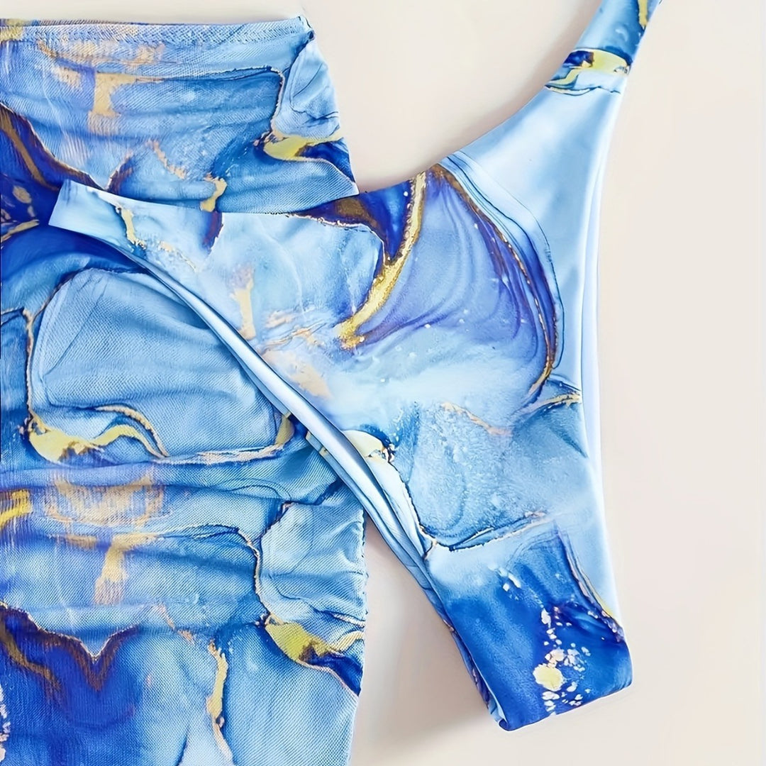 Damen Triangel-Bikini mit modischem Wickelrock Drune