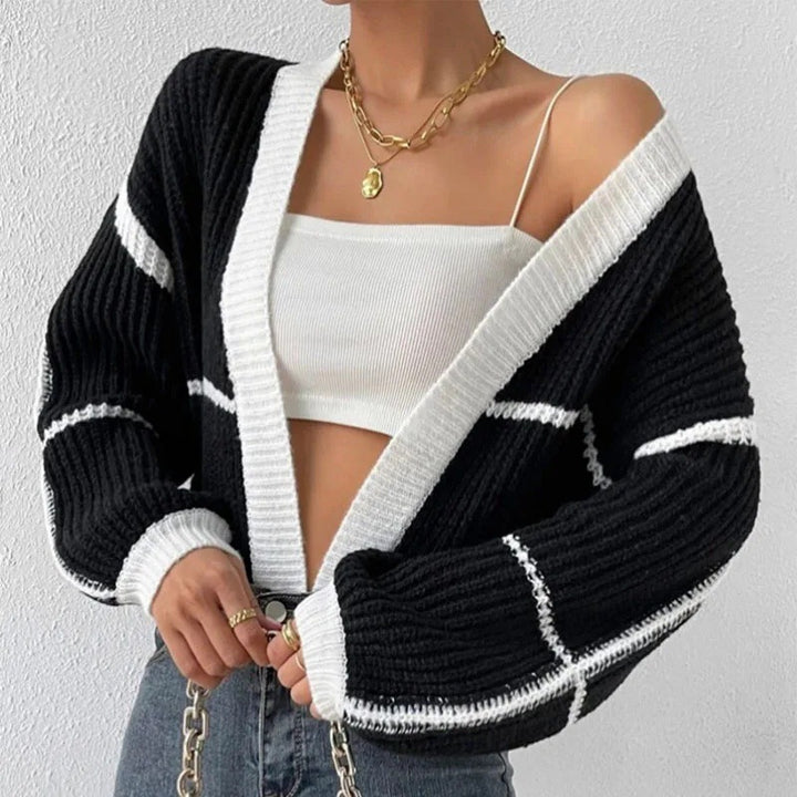 Damen Strickjacke mit lässigem Schnitt und voluminösen Ärmeln Drune