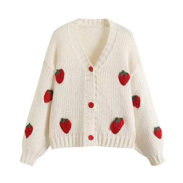 Damen Pullover mit fruchtiger Stickerei Drune