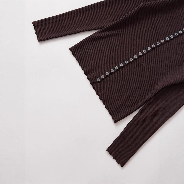 Damen Feinstrickjacke mit eleganten Knopfdetails Drune
